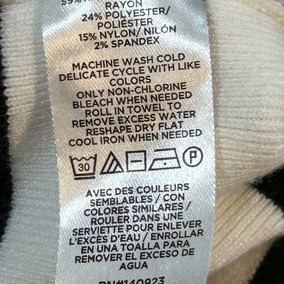 White Black Stripe Sleeveless Knit Maxi Dress SP BodyCon LOFT - Picture 5 of 8